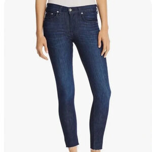 Rag & Bone High Rise Ankle Skinny Jean in Tonal River Wash